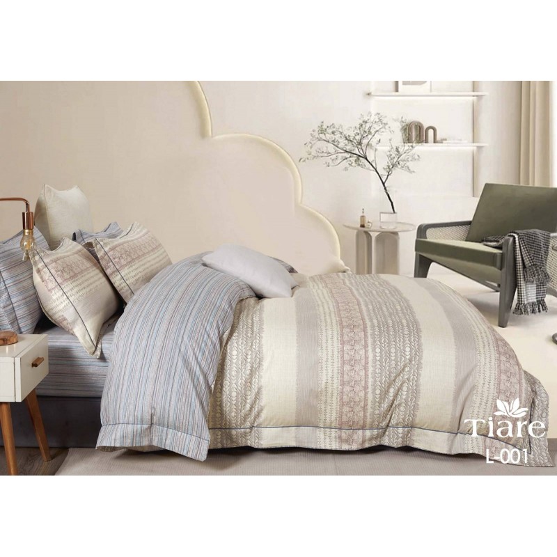 Комплект постільної білизни Tiare Євро Сатин Deluxe L-001