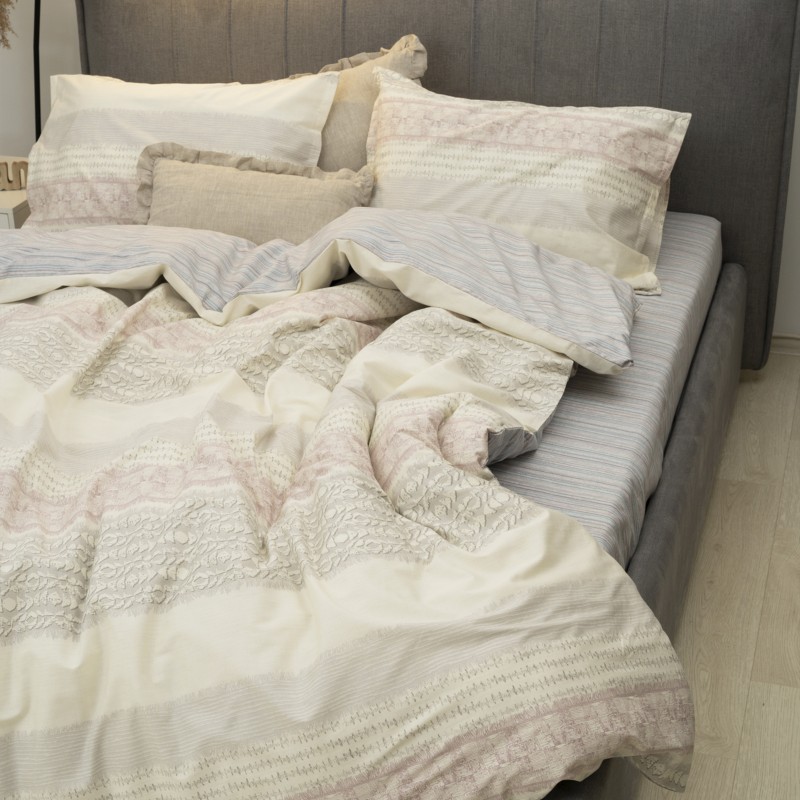 Комплект постільної білизни Tiare Євро Сатин Deluxe L-001