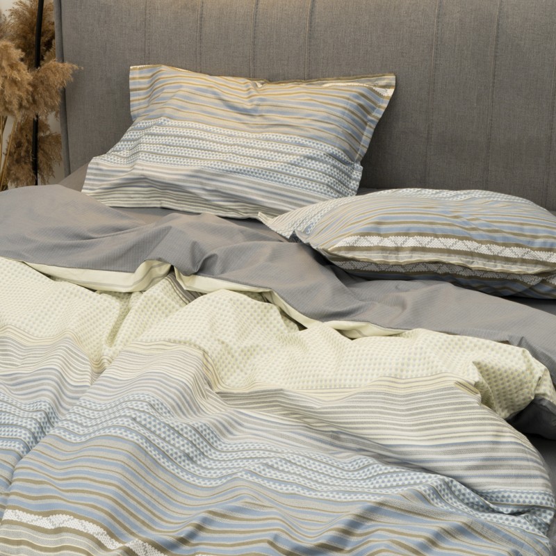 Комплект постільної білизни Tiare Євро Сатин Deluxe L-002