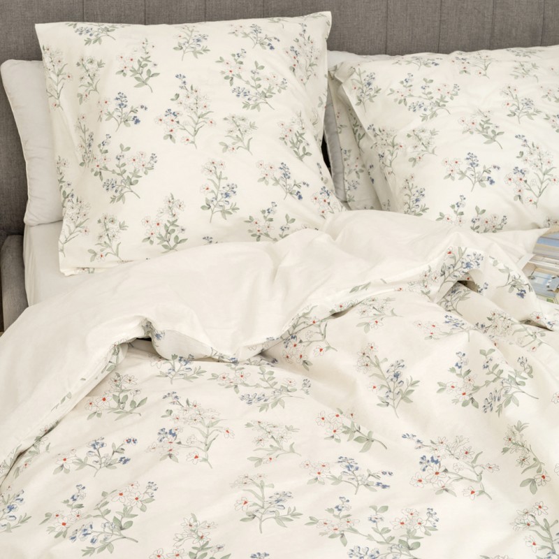 Комплект постільної білизни Tiare Євро Сатин Premium 172 з простирадлом на резинці 160х200