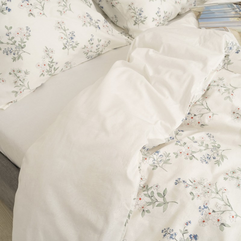 Комплект постільної білизни Tiare Євро Сатин Premium 172 з простирадлом на резинці 160х200