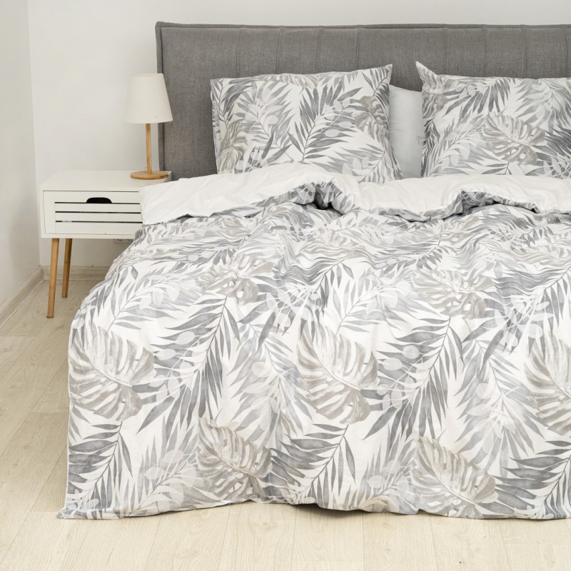 Комплект постільної білизни Tiare Євро Сатин Premium 177 з простирадлом на резинці 160х200