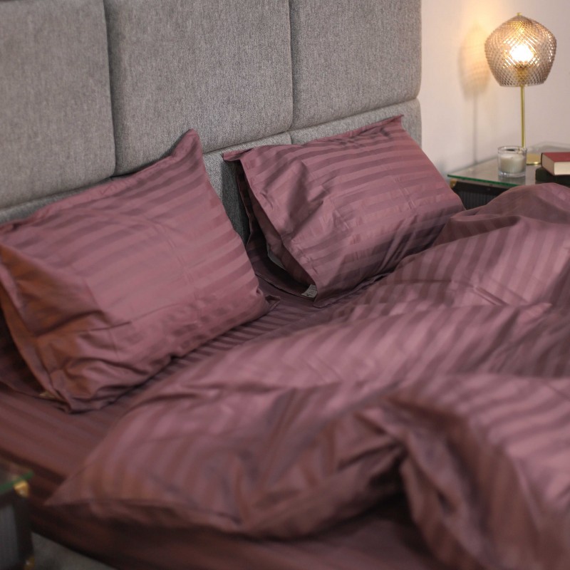 Комплект постільної білизни Tiare Євро Сатин Stripe 73