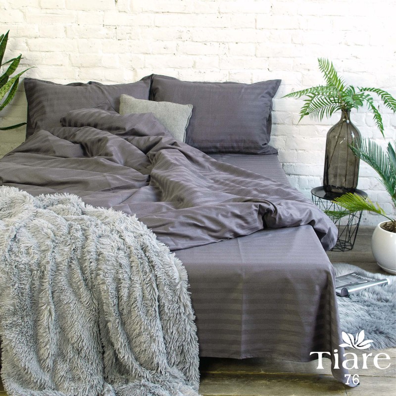 Комплект постільної білизни Tiare Євро Сатин Stripe 76