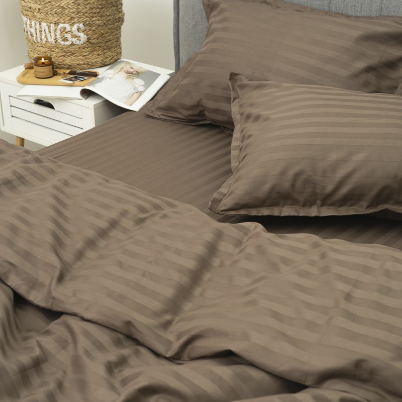 Комплект постільної білизни Tiare Євро Сатин Stripe 77