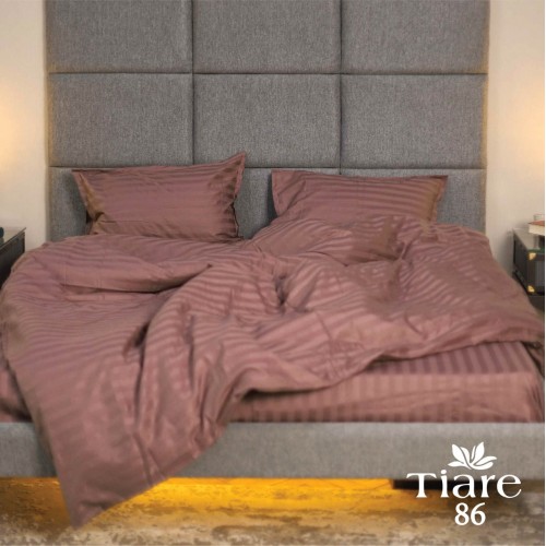 Комплект постільної білизни Tiare Євро Сатин Stripe 86