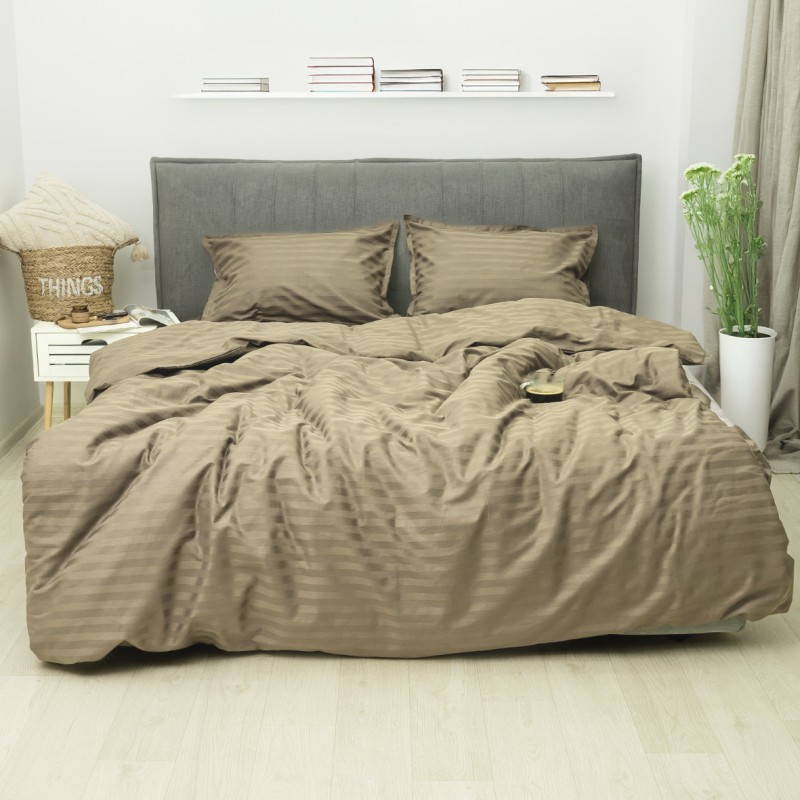 Комплект постільної білизни Tiare Євро Сатин Stripe 93