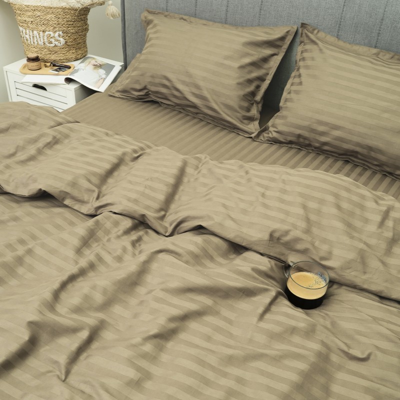 Комплект постільної білизни Tiare Євро Сатин Stripe 93