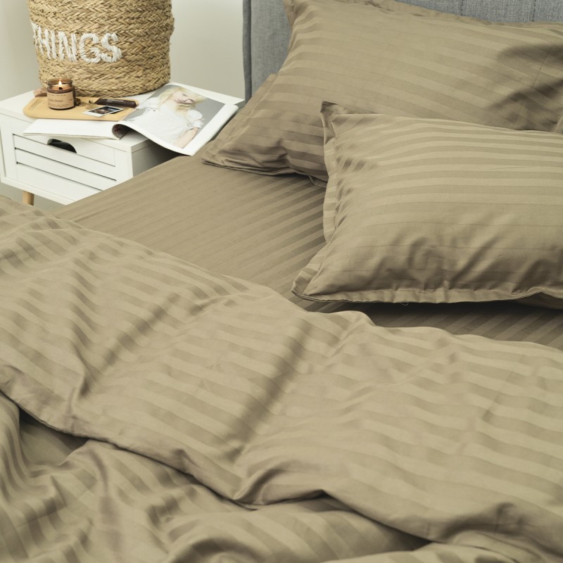 Комплект постільної білизни Tiare Євро Сатин Stripe 93