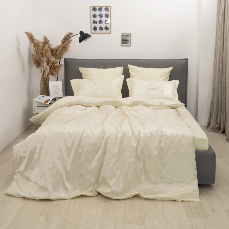 Комплект постільної білизни Tiare Євро Сатин Жакард 1747