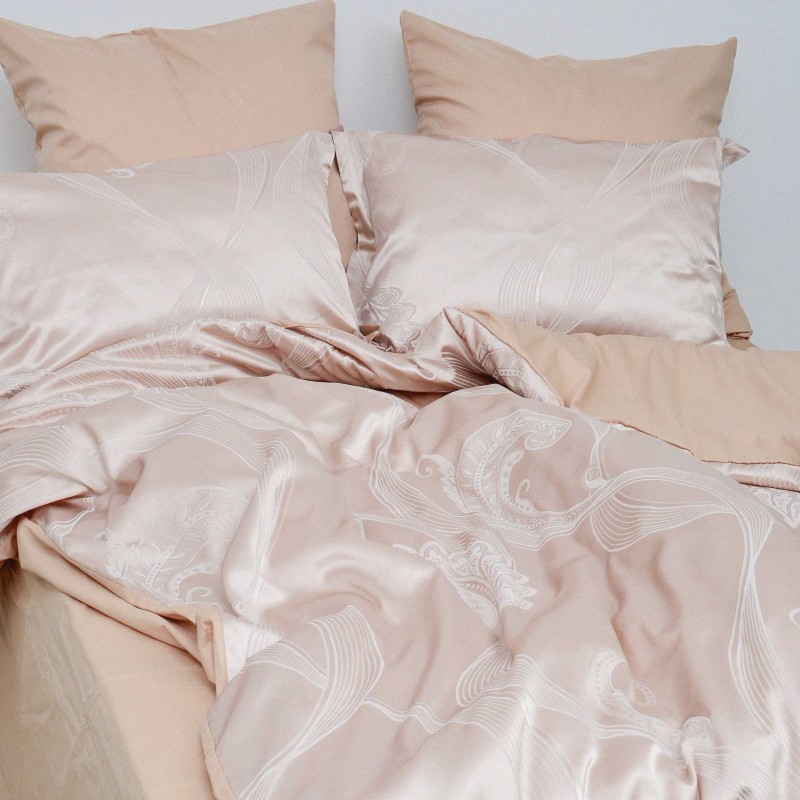 Комплект постільної білизни Tiare Євро Сатин Жакард 2110