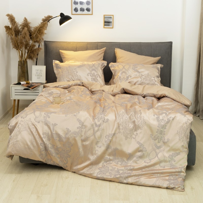 Комплект постільної білизни Tiare Євро Сатин Жакард 2428