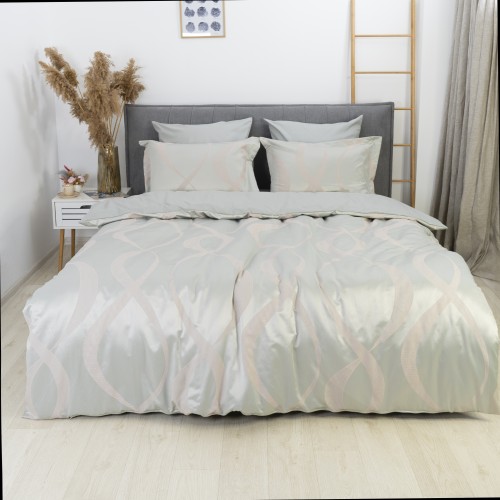 Комплект постільної білизни Tiare Євро Сатин Жакард 2434