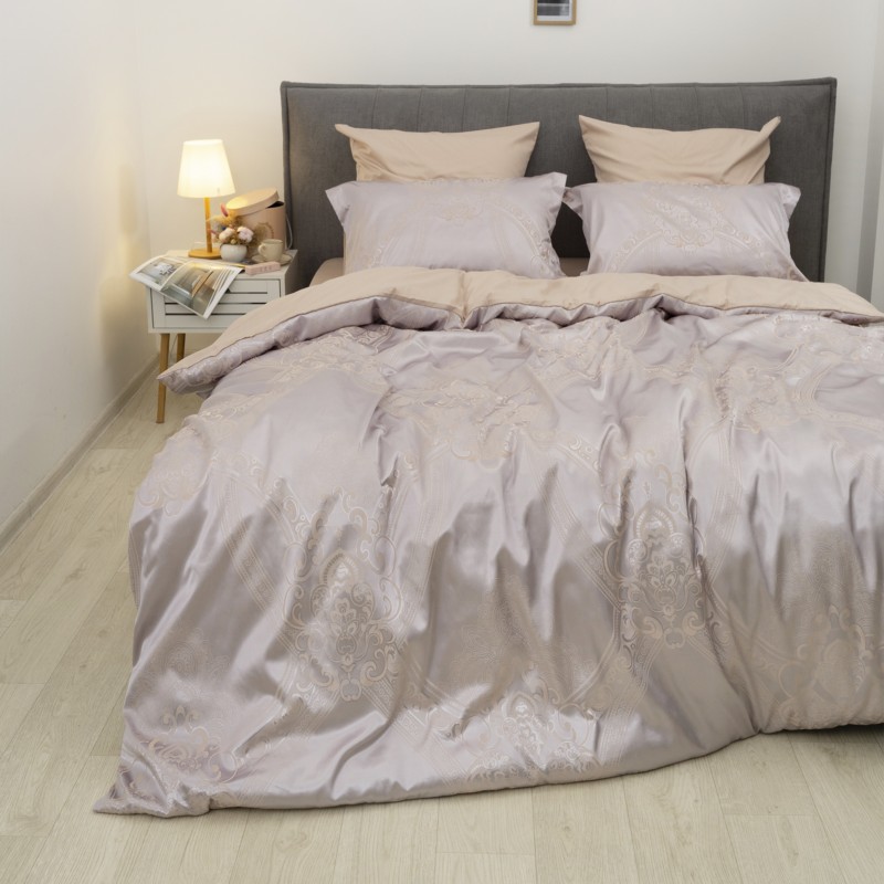 Комплект постільної білизни Tiare Євро Сатин Жакард 2436