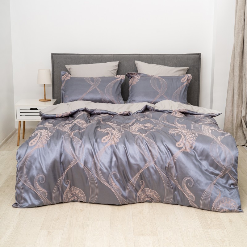 Комплект постільної білизни Tiare Євро Сатин Жакард 2438