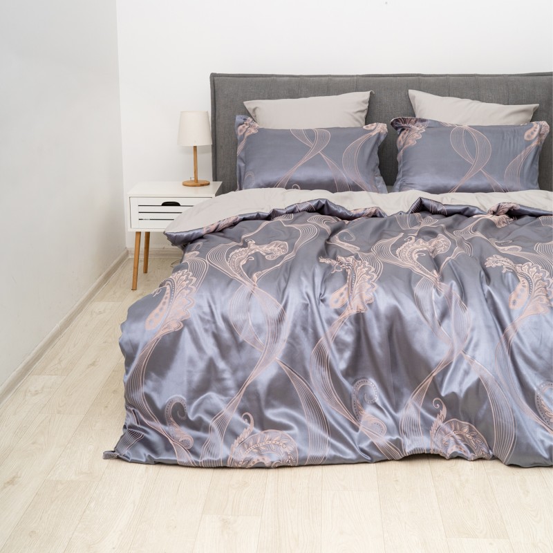 Комплект постільної білизни Tiare Євро Сатин Жакард 2438