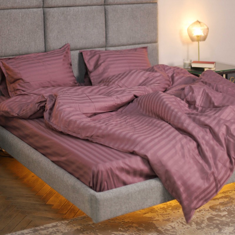 Комплект постільної білизни Tiare Полуторний Сатин Stripe 73