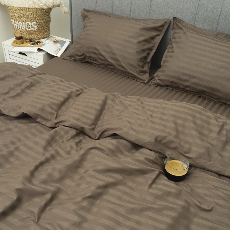 Комплект постільної білизни Tiare Полуторний Сатин Stripe 77