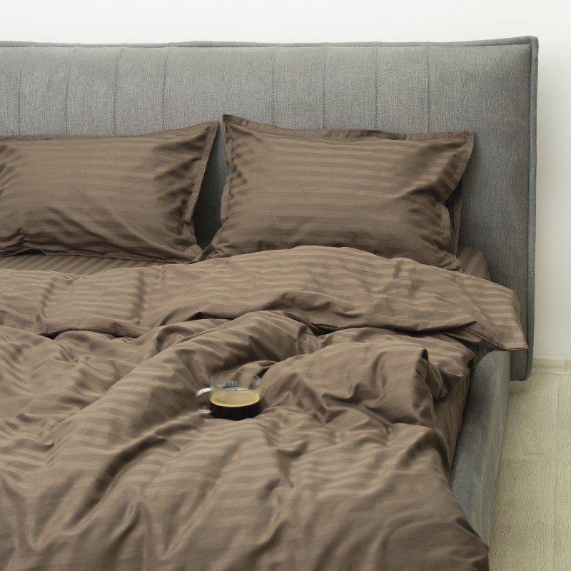 Комплект постільної білизни Tiare Полуторний Сатин Stripe 77