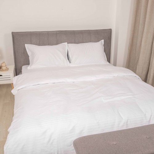 Комплект постільної білизни Tiare Полуторний Сатин Stripe White