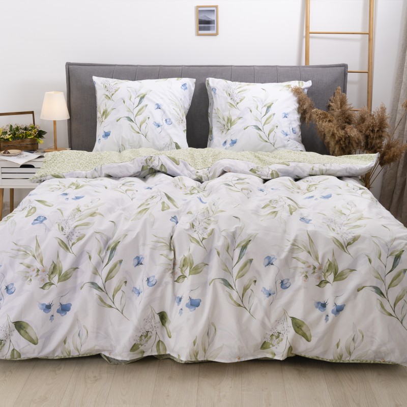 Комплект постільної білизни Viluta Двоспальний Ранфорс 24259 з простирадлом на резинці 160х200