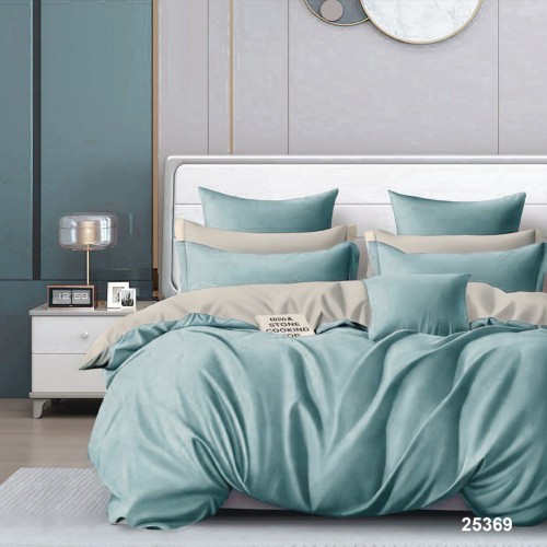 Комплект постільної білизни Viluta Двоспальний Ранфорс 25369 з простирадлом на резинці 160х200