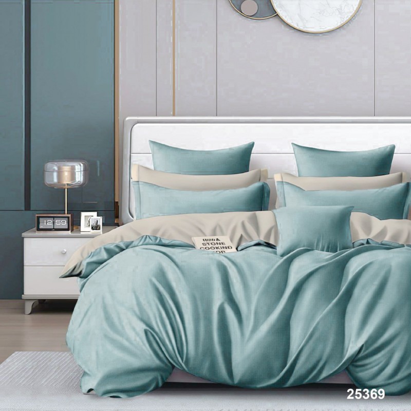 Комплект постільної білизни Viluta Двоспальний Ранфорс 25369 з простирадлом на резинці 160х200