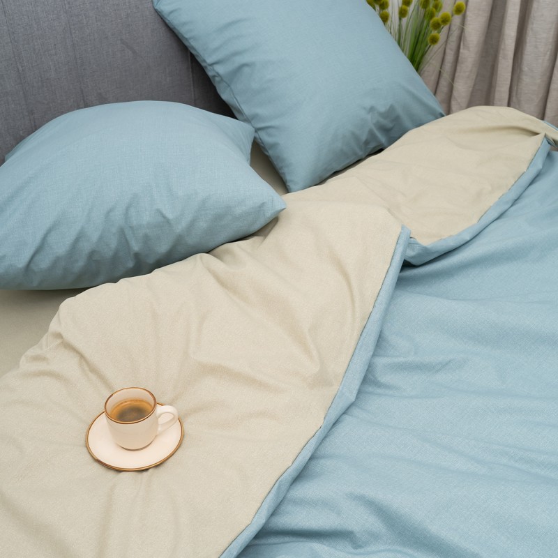 Комплект постільної білизни Viluta Двоспальний Ранфорс 25369 з простирадлом на резинці 160х200