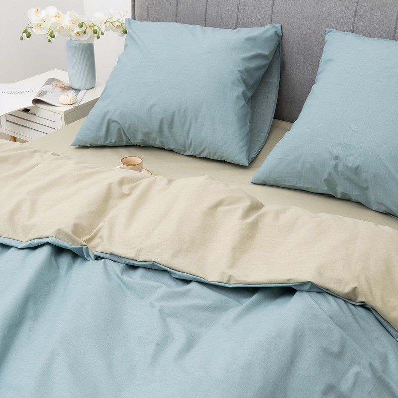 Комплект постільної білизни Viluta Двоспальний Ранфорс 25369 з простирадлом на резинці 160х200