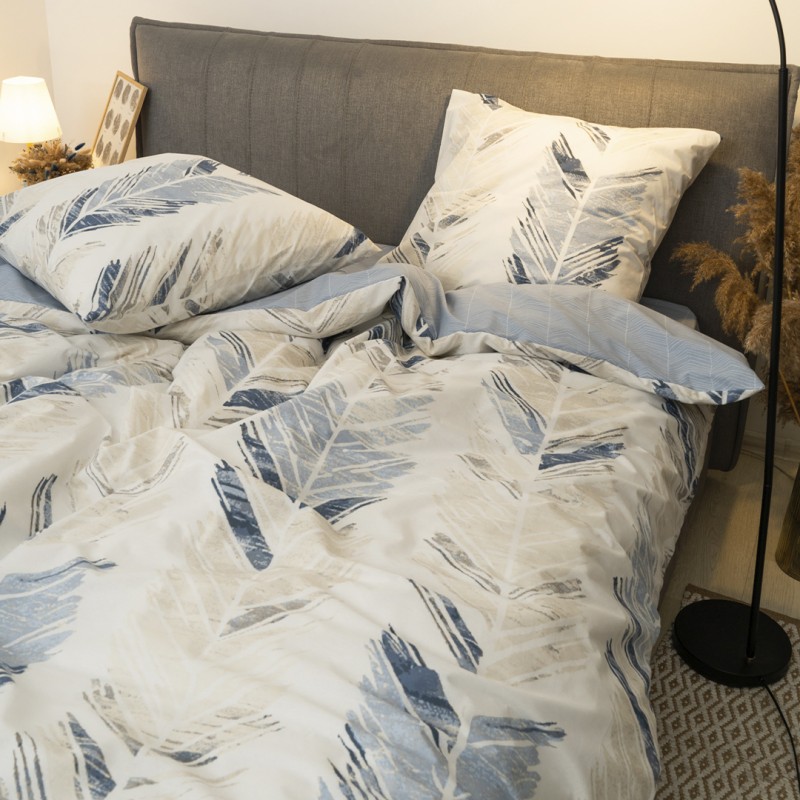 Комплект постільної білизни Viluta Євро Ранфорс 24292 з простирадлом на резинці 180х200