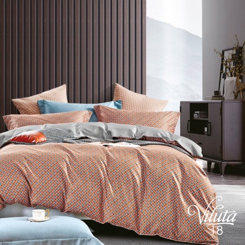 Комплект постільної білизни Viluta Євро Сатин Єгипетська бавовна 18