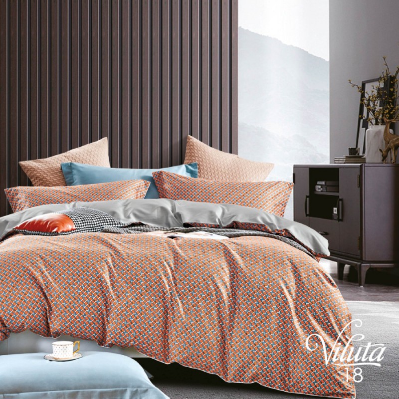 Комплект постільної білизни Viluta Євро Сатин Єгипетська бавовна 18