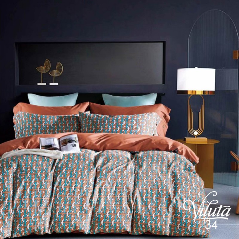 Комплект постільної білизни Viluta Євро Сатин Єгипетська бавовна 34