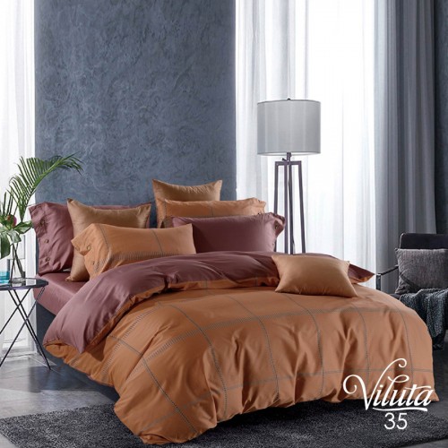 Комплект постільної білизни Viluta Євро Сатин Єгипетська бавовна 35