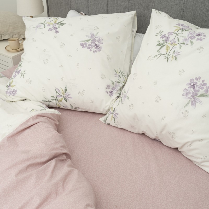 Комплект постільної білизни Євро ранфорс 24345 с простирадлом на резинці 160х200