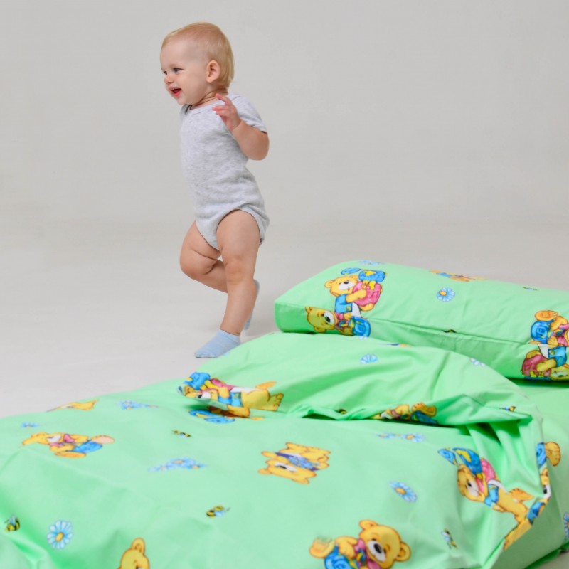 Комплект постільної білизни Вилюта дитячий ранфорс 6112 зелений