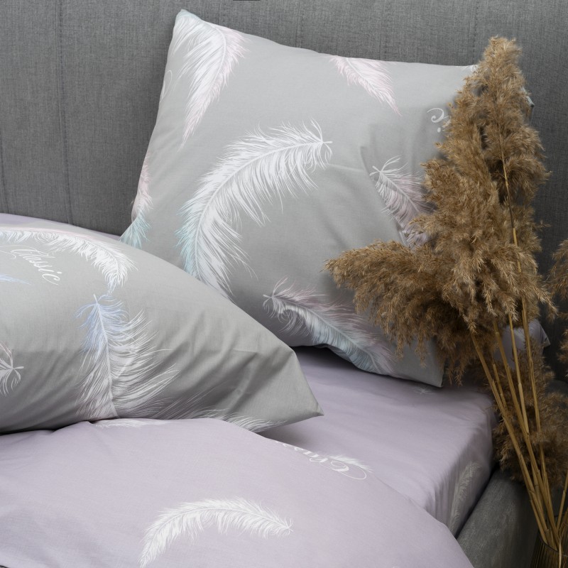 Комплект постільної білизни Вилюта Євро ранфорс 22214 с простирадлом на резинці 160х200