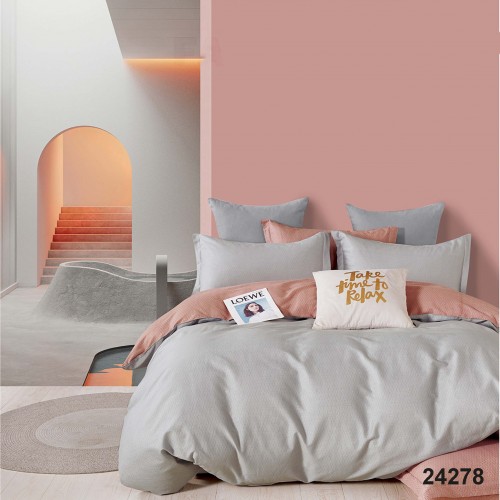 Комплект постільної білизни Вилюта Євро ранфорс 24278 с простирадлом на резинці 160х200