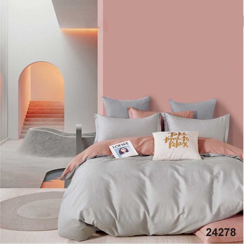 Комплект постільної білизни Вилюта Євро ранфорс 24278 с простирадлом на резинці 160х200