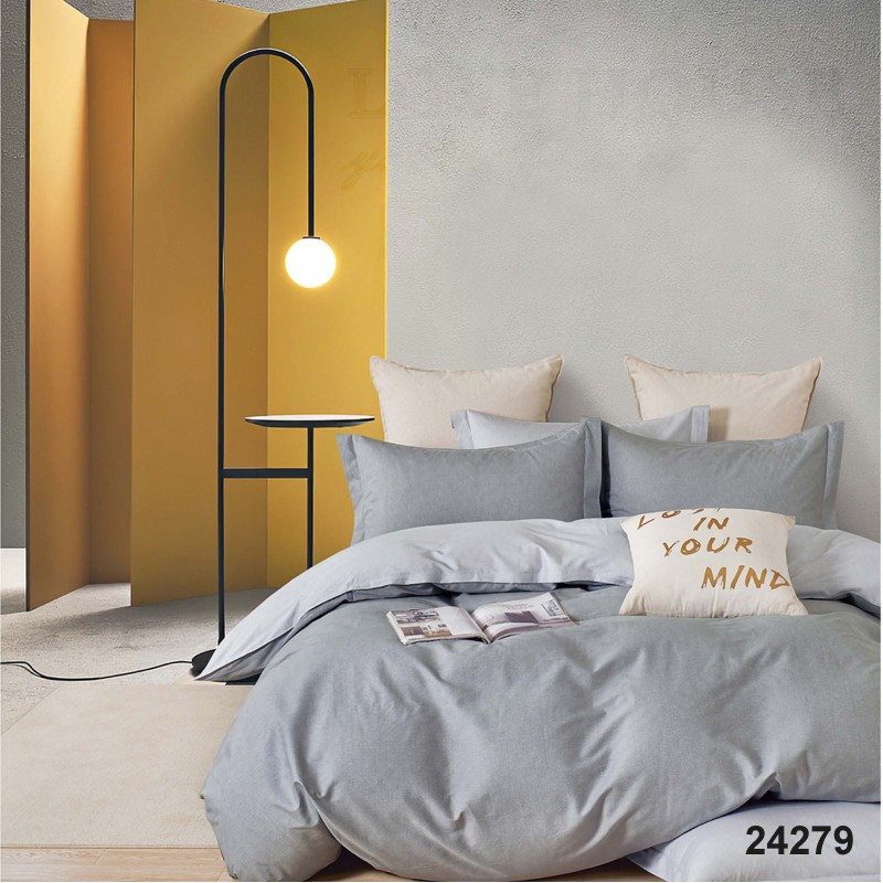 Комплект постільної білизни Вилюта Євро ранфорс 24279 с простирадлом на резинці 180х200