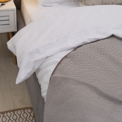 Покривало жакардове Зигзаг Коричневий 150х210