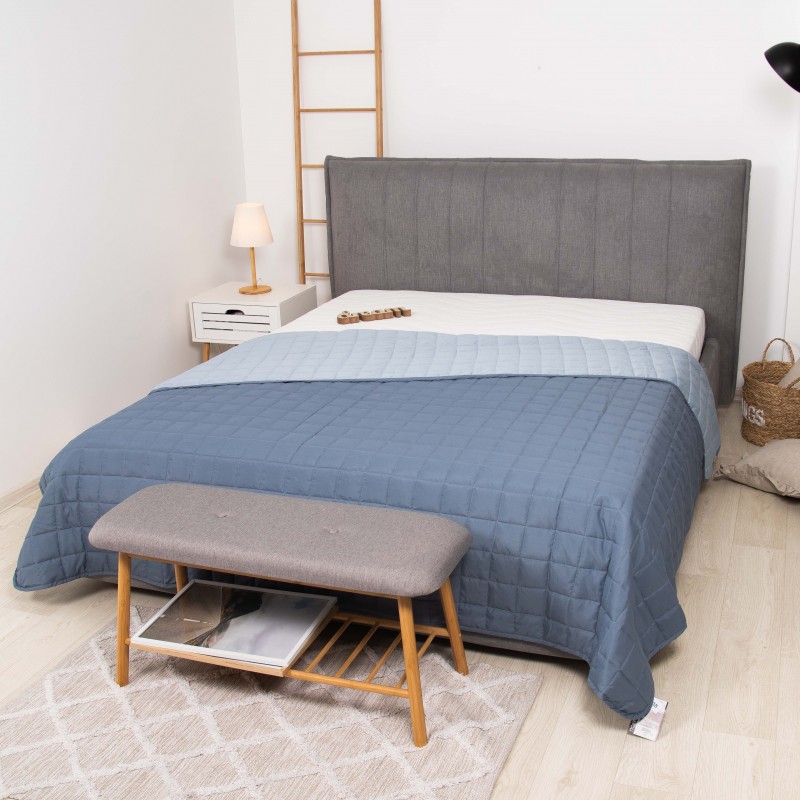 Покривало стьобане двостороннє Viluta Дует 210х220 Морський бриз