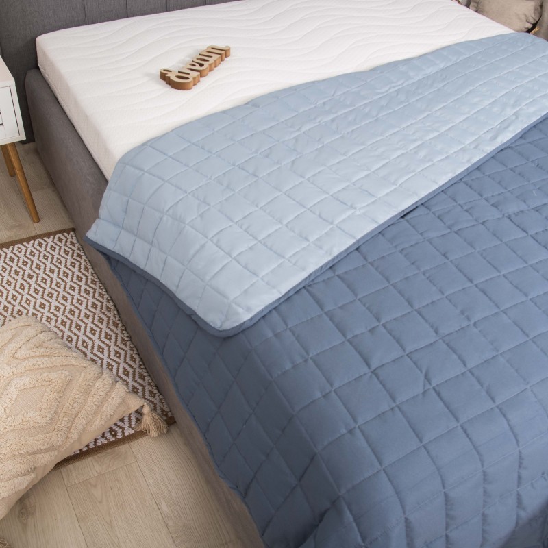 Покривало стьобане двостороннє Viluta Дует 210х220 Морський бриз