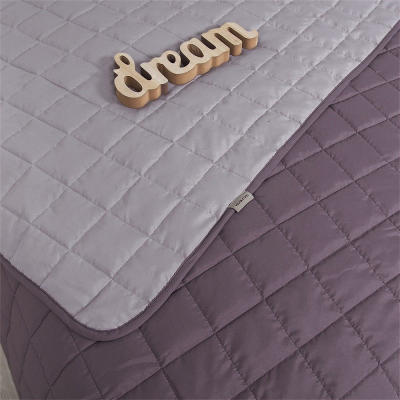 Покривало стьобане двустороннє Viluta Дует 210х220 Димчастий аметис