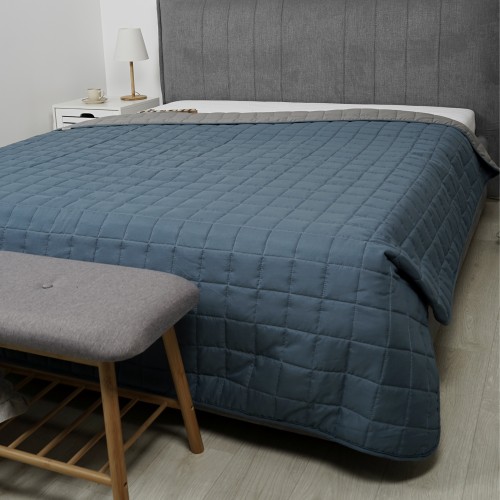 Покривало стьобане двустороннє Viluta Дует 210х220 Місячне Сяйво