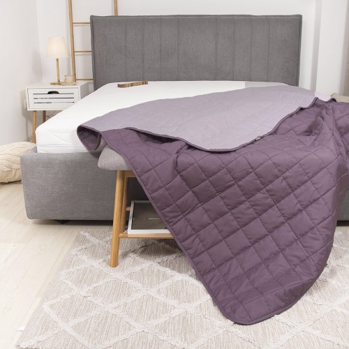 Покривало стьобане двустороннє Viluta Дует 210х240 Димчастий аметис