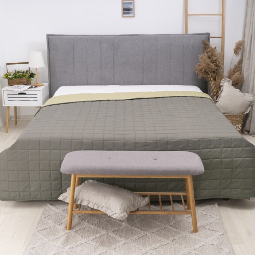 Покривало стьобане двустороннє Viluta Дует 210х240 Хакі