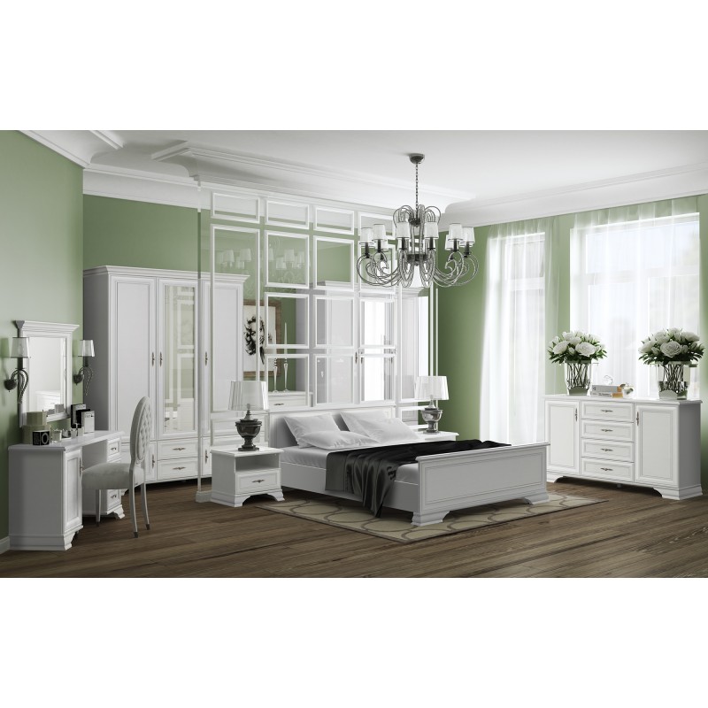 Стіл туалетний Кентукі TOL N ВМК-Україна 1-дверний з 3 шухлядами Білий альпійський