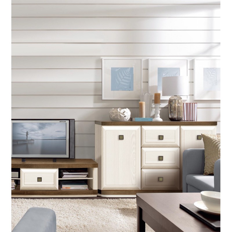 Комод Орегон KOM2D3S ВМК-Україна 2-дверний з 3 шухлядами Сосна арізонська/дуб больцано