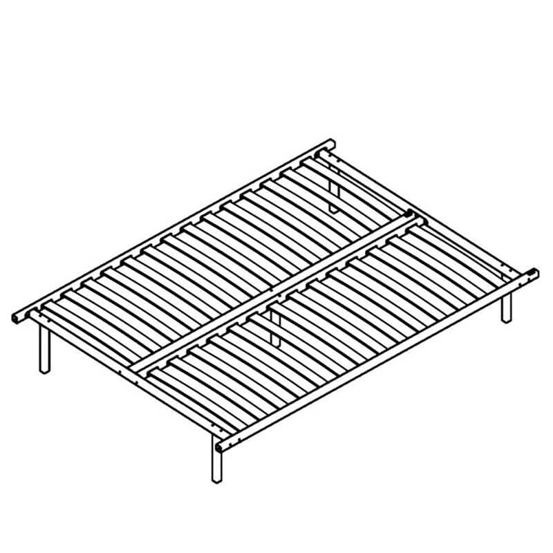 Ліжко КАСПІАН венге магія / білий сніг БРВ LOZ/160 (каркас)  ВМК-Україна
